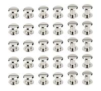 SG Store 30 Sets Screw Rivets M5 Decorative Rivets Carbon Steel Nickel-Plated Binding Rivets for Leather Craft, DIY Projects, Menus, Presentation Folders, Bags