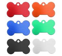 SG Store 30Pcs Blank Bone Shape Dog ID Tags Pet Dog Collar Pendant Pet Name Tag ?Aluminum Alloy Tags for Making Labels Key Chains Souvenirs