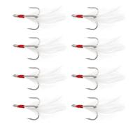 SG Store 30PCs High-Carbon Steel Treble Fishing Hook Three-claw Anchor Hook for Freshwater Saltwater Anglers, 4#