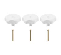 SG Store 3Pcs RV Window Vent Knob 1" Plastic Latch Turn Knob Screw Kit for Window Edge, 5.7x3.4x2.5cm, White