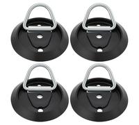 SG Store 4-Piece Trailer Lashing Ring with Base, Van Floor Hook, Recumbent Ring, Compatible with Ifor Williams Carriage Trailer Wagon, 104 x 13 x 10 mm, Black