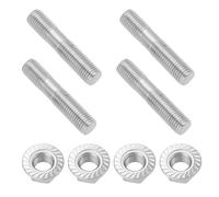 SG Store 4 Sets M10 x 1.5 Double Exhaust Manifold Flange Bolts Stainless Steel 304 Compatible with Toyota Compatible with Nissan
