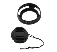 SG Store 40.5mm Lens Hood and Lens Cap Cover Compatible with Sony Alpha ZV-E10 ZV-1F ZV1F A6600 A6500 A6400 A6300 A6100 A6000 A5100 A5000 with E PZ 16-50mm f/3.5-5.6 OSS Lens