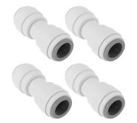 SG Store 4pcs 12mm Straight Push Fit Pipe Water Connector Straight Coupling 12mm Peplace Part PM0412E WS1204 for Water Pipe Connection White