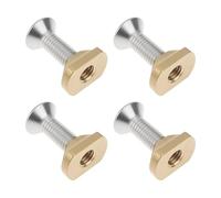 SG Store 4Pcs M8 Hydrofoil Mounting Brass T-Nuts Hydrofoil Screws for Surfing Hydraulic Tracks