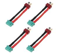 SG Store 4Pcs MPX Female to T-Plug Male Adapter Cable 14AWG for RC Car Drone Lipo Battery Connector