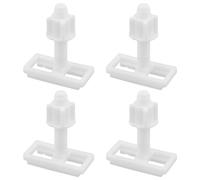 SG Store 4Pcs Rectangular Toilet Seat Hinge Bolt Screws Universal Plastic Fixing Hinge with Nut Split Toilet Repair Tool Replacement Parts