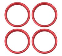 SG Store 4PCS Red Car Air Outlet Decorative Ring Compatible with Audi A3 S3 2013-2020 Q2 2017+ Aluminum Alloy Ring Outer Diameter 63.2mm Inner Diameter 51.1mm