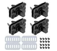 SG Store 4Pcs Twist Turn Lock Clasp 35x20mm Suitable for DIY Handmade Bags Wallets Messenger Bags Black