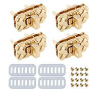 SG Store 4Pcs Twist Turn Lock Clasp 35x20mm Suitable for DIY Handmade Bags Wallets Messenger Bags Gold