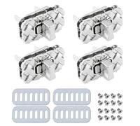 SG Store 4Pcs Twist Turn Lock Clasp 35x20mm Suitable for DIY Handmade Bags Wallets Messenger Bags Sliver