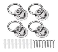 SG Store 4Set Round Eye Plate Deck Wall Plate 6MM x 40MM Stainless Steel 316 Marine Mooring With Ring For Securing Yachts And Boats