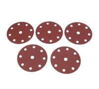 SG Store 50Pcs 125mm Sanding Discs 5 Inch 9 Hole Sandpaper Pads Hook and Loop 40/60/80/100/120 Mixed Grit Compatible with Festool for Sanding Wood Paint Varnish Plastic Plaster