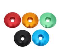 SG Store 5Pcs Bicycle Headset Top Cap Replacement Aluminium Alloy Cycling Stem Headset Top Cover Fit for 28.6mm Diameter Front Shaft Fork Road Bikes Mountain Bikes MTB BMX