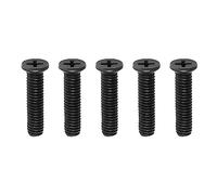 SG Store 5PCS M5x25mm Drill Chuck Shank Adapter Screw Carbon Steel Fixing Screw Left Hand Thread for UNF Drill Chuck Shank Adapter Black