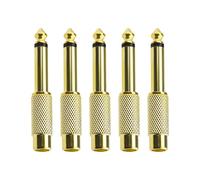 SG Store 5PCS RCA to 1/4 Inch Adapter Gold Plated RCA Female to 6.35mm Mono Male Plug Quarter Inch Adapter TS Jack Plug to RCA Audio Connector