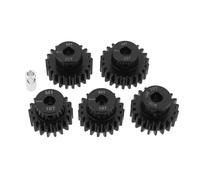 SG Store 5X Mod 1 M1 Pinion Gear 5mm Inner Diameter Hardened Steel Motor Gear 18T 19T 20T 21T 22T with 5mm to 3.175mm Shaft Coupler for RC Brushless Motor
