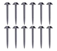 SG Store 60pcs 9.5cm Plastic Mushroom Domed Ground Sheet Tent Pegs Grey for Securing Straps and Sheets to the Ground Ideal compatible with Hiking Gardening Plant Support and Gazebos