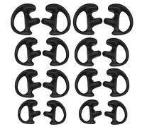 SG Store 8 Pairs Earmould Silicone Earpiece Earbud Earplug for Most Coil Tube Audio Kits Replacement Ear Insert for Left and Right Ears S/M/L Black