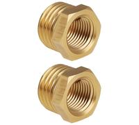 SG Store M14 x 1.5 Male to M10 x 1 Female Brass Reducing Adaptor for Sanitary Pipes, Pack of 2