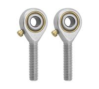 SG Store Pack of 2 M6 x 1.0 Joint Head Bearings with Ball Joint POS6 Left Thread Connection Self-Lubricating Spherical Bearing with Lock Nuts