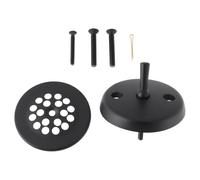 SG Store Trip Lever Tub Trim Kit Two Hole Overflow Face Plate Bath Tub Overflow Cover for 1-1/2" 1-3/8” Bath Shoe (Matte Black)