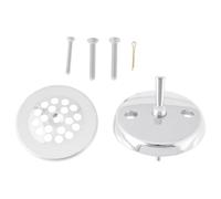 SG Store Trip Lever Tub Trim Kit Two Hole Overflow Face Plate Bath Tub Overflow Cover for 1-1/2" 1-3/8” Bath Shoe (Chrome)