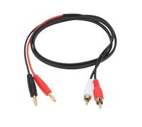 SG Store Twin RCA Phono Plugs to Two 4mm HQ Banana plugs Audio Cable for Audio Socket To Signal Generator