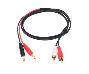 SG Store Twin RCA Phono Plugs to Two 4mm HQ Banana plugs Audio Cable for Audio Socket To Signal Generator