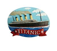 sg Titanic Blue Sky Background, Oval Resin Fridge Magnet