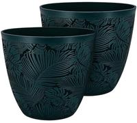 SG Traders Montsera Plant Pots Outdoor - 30cm Plastic Garden Planters Outdoor Flower Pots with Drainage Holes Enhance the Outside Space with Elegant Plant Pot for Home & Garden Decor (Pack of 2)