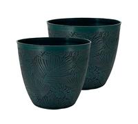 SG Traders Montsera Plant Pots Outdoor - 36cm Plastic Garden Planters Outdoor Flower Pots with Drainage Holes Enhance the Outside Space with Elegant Plant Pot for Home & Garden Decor (Pack of 2)