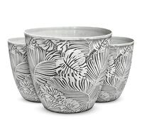 SG Traders Montsera Plant Pots Outdoor - Plastic Garden Planters Outdoor Flower Pots with Drainage Holes Enhance the Outside Space with Elegant Plant Pot for Home & Garden Decor