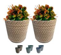 SG Traders Nantucket Plant Pot - Flower Planters Outdoor, Large Garden Plant Pots Elegant Design, Versatile Pots and Planters for Your Outdoor, Enhance Your Garden with Planters (Pack of 2)