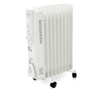 SG Traders Oil Filled Radiator - 2000W Energy Efficient Electric Oil Filled Heaters, Free Standing 9 Fin Radiator, Smart Thermostats, 3 Heat Setting Oil Radiator for Indoor Home Heating (WHITE)