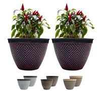 SG Traders Plant Pot Set - Stylish Planters for Outdoor Gardening - Versatile Garden Planters for Home, Large Plant Pots Ideal for Houseplants, Premium Pots and Planter for Garden Décor (Pack of 2)