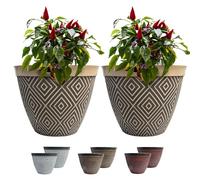 SG Traders Plant Pot Set - Stylish Planters for Outdoor Gardening - Versatile Garden Planters for Home, Large Plant Pots Ideal for Houseplants, Premium Pots and Planter for Garden Décor (Pack of 2)