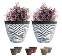 SG Traders Plant Pot Set - Stylish Planters for Outdoor Gardening - Versatile Garden Planters for Home, Large Plant Pots Ideal for Houseplants, Premium Pots and Planter for Garden Décor (Pack of 2)
