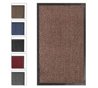 SG Traders Washable Door Mat - Non-Slip Rubber Backed Doormats Indoor & Outdoor - Highly Absorbent Door Mats, Floor Mat, Kitchen Mat, Perfect Dust Grabbing Doormats Dirt Trapper (60x90cm - Brown)