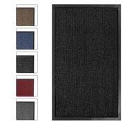 SG Traders Washable Door Mat - Non-Slip Rubber Backed Doormats Indoor & Outdoor - Highly Absorbent Door Mats, Floor Mat, Kitchen Mat, Perfect Dust Grabbing Doormats Dirt Trapper (50x80cm-Anthracite)