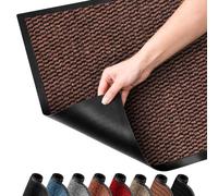 SG Traders Washable Door Mat - Non-Slip Rubber Backed Doormats Indoor & Outdoor - Highly Absorbent Door Mats, Floor Mat, Kitchen Mat, Perfect Dust Grabbing Doormats Dirt Trapper (120x180cm - Brown)