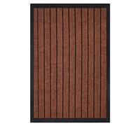 SG Traders Washable Door Mats - 7 Stripes Non-Slip Rubber Backed Doormats Indoor & Outdoor - Highly Absorbent Door Mats, Floor Mat, Kitchen Mat Perfect Dust Grabbing Dirt Trapper (90x150cm-Brown)