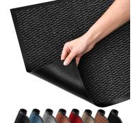 SG Traders Washable Door Mats - Non-Slip Rubber Backed Doormats Indoor & Outdoor - Highly Absorbent Door Mats, Floor Mat, Kitchen Mat Perfect Dust Grabbing Doormats Dirt Trapper (80x200cm-Anthracite)