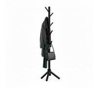 SG Traders Wooden Coat Stand, 3 Adjustable Height Coat Tree with 8 Hooks, Coat Stand for Hallway Entryway, Coat Rack Stand for Clothes Hall Tree Dress Jackets Hanging Rail Rack Stand (Dark Coffee)