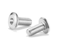 SG TZH M6 x 15mm 10Pcs Flat Head Hex Socket Cap Screws Bolts, 304 Stainless Steel 18-8, Full Thread by (with Hex Spanner)