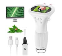 SGAINUL Kids Digital Microscope with 2.0 Inch IPS Screen, Rechargeable 1000x Magnification, 8 LED Lights, for Kids Age 3-8 Years Old