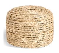 SGAVAHSG Sisal Rope Cat Scratcher Cat Tree Repairing 33 FT, 6mm (1/4 inch) Diameter Natural Sisal Rope Scratching Post Tower Replacement or Recovering, DIY Cat Scratcher, Brown (SR01-Brown10M)