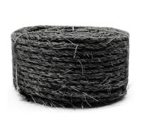 SGAVAHSG Sisal Rope for Cat Scratcher Cat Tree Repairing 164 FT, 6mm (1/4 inch) Diameter Natural Sisal Rope for Scratching Post Tower Replacement or Recovering, DIY Cat Scratcher, Black
