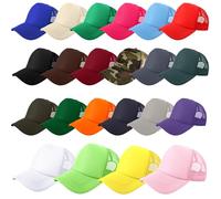 SGBETTER 22 Pcs Adult Trucker Hat Bulk DIY Baseball Cap Sublimation Trucker Cap Summer Blank Baseball Hat for Men Women Outdoor Sports (UK, Alpha, One Size, Color Set 1)