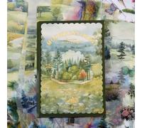 Sgbvzbd Forest Theme Sticker Scrapbooking Supplies for Junk Journal, 54 Sheets Washi PET Stickers - Vintage Journaling Supplies, Ephemera Sticker Book Pre Cut(TZ-001-003)